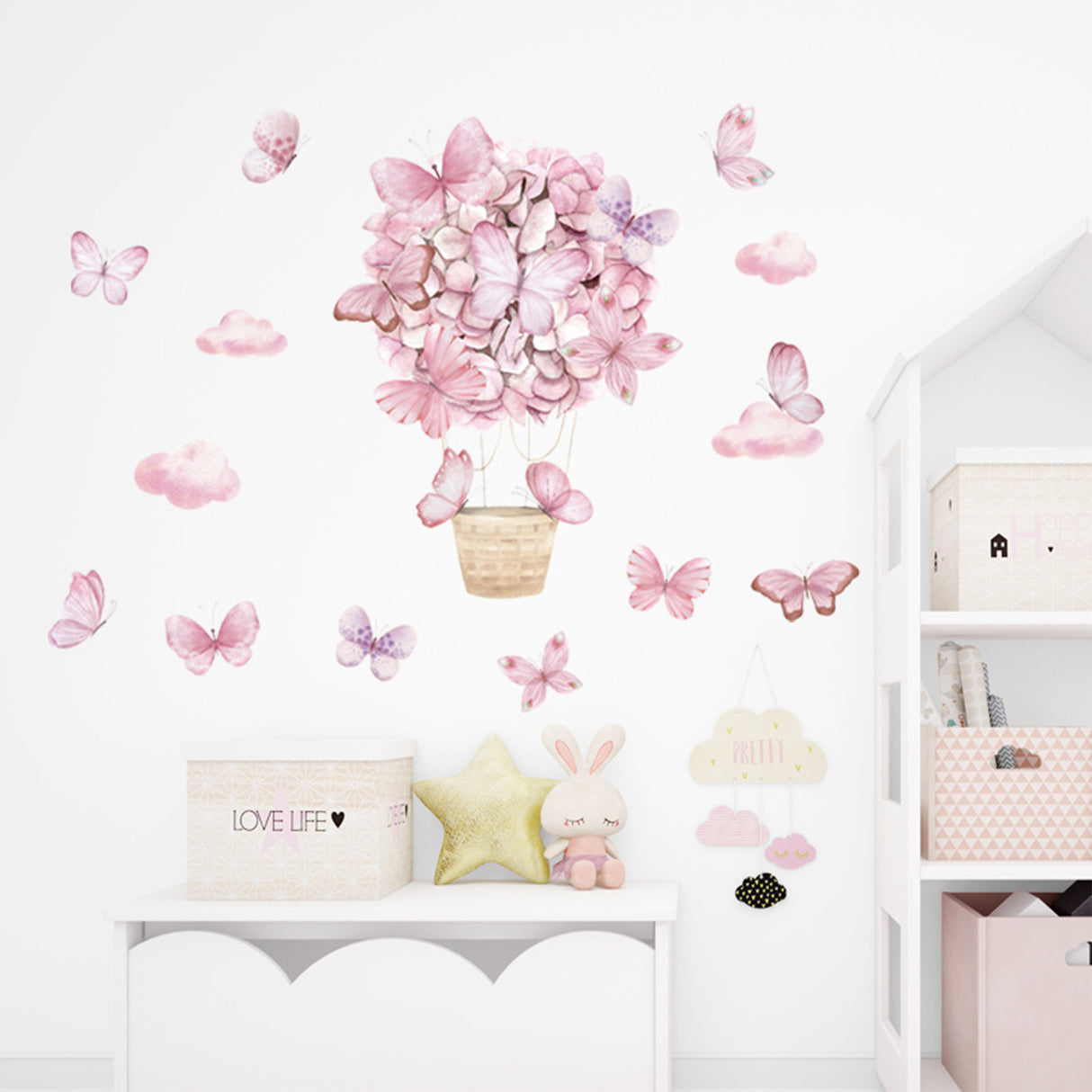 Sipo Wall sticker pink butterflies