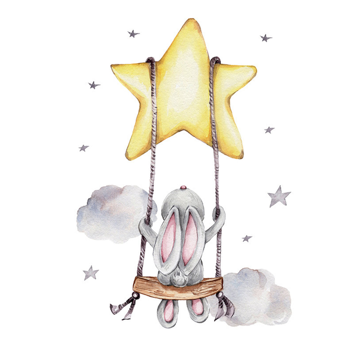 Sipo Wall sticker Bunny on swing