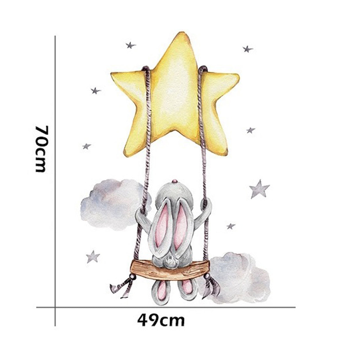 Sipo Wall sticker Bunny on swing