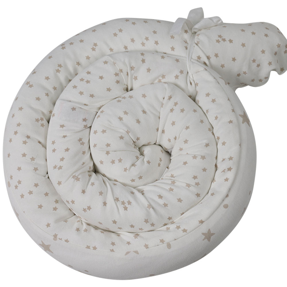 Minene Πολυχρηστικό Μαξιλάρι - Snuggly Snake Cotton Κρεμ Αστέρια