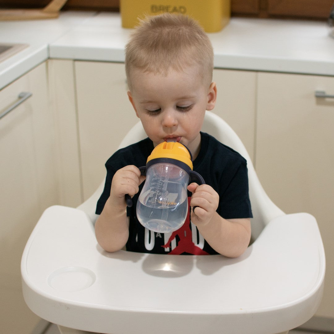 Ποτηράκι με Καλαμάκι και Βαρίδι Yellow