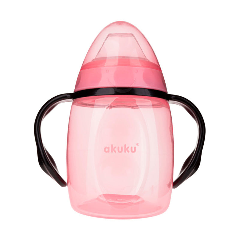 Εκπαιδευτικό Ποτηράκι 280 ml με Χερούλια, (Τυρκουάζ/Ροζ)