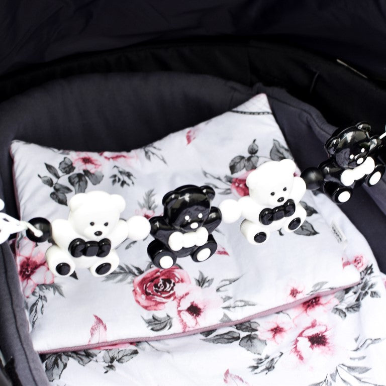 Αλυσίδα καροτσιού Αρκουδάκια Black/White