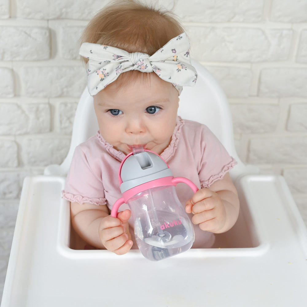 Ποτηράκι με Καλαμάκι και Βαρίδι Pink