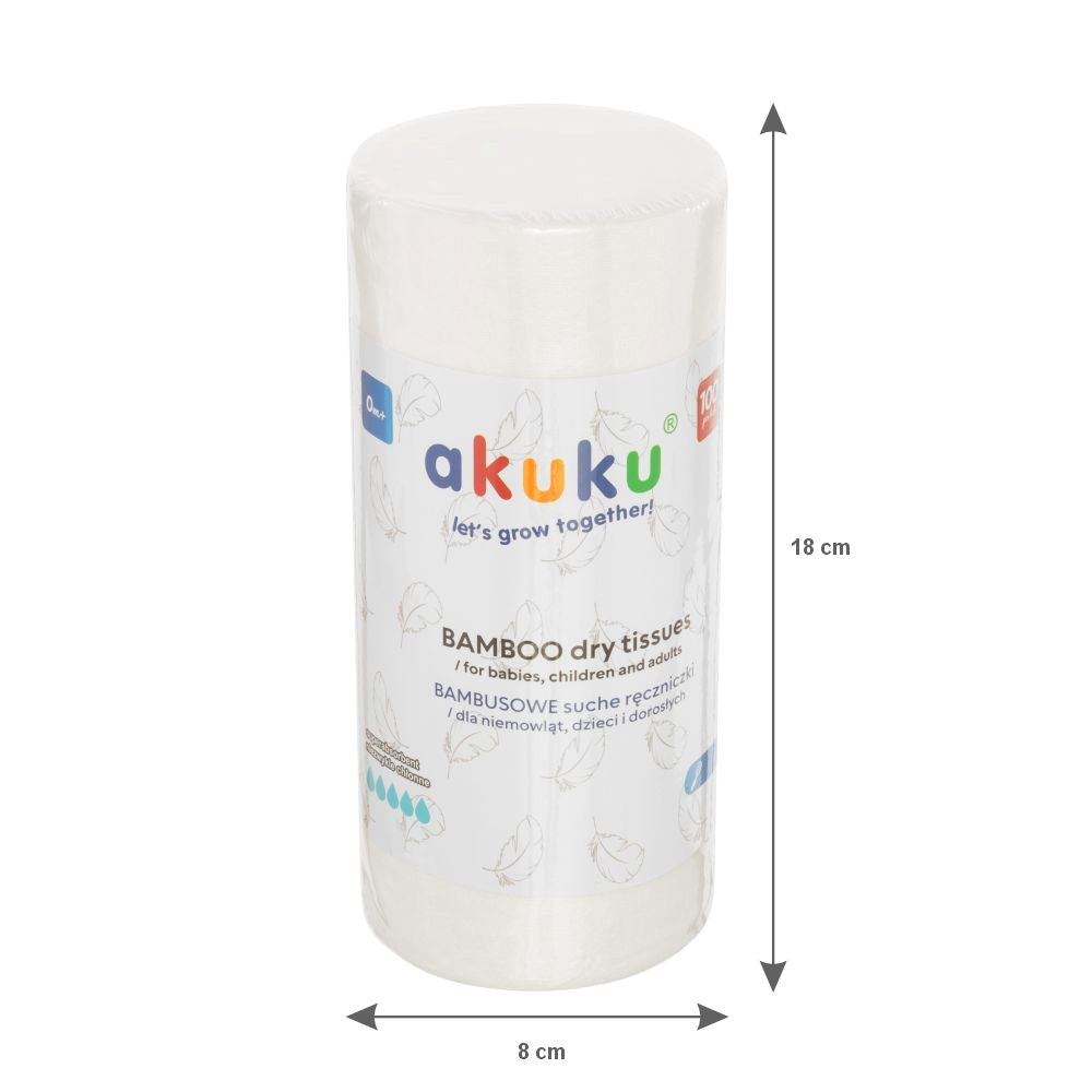 Μαντηλάκια Μπαμπού Μιας Χρήσης Σε Ρολό - 18x25cm 100pcs