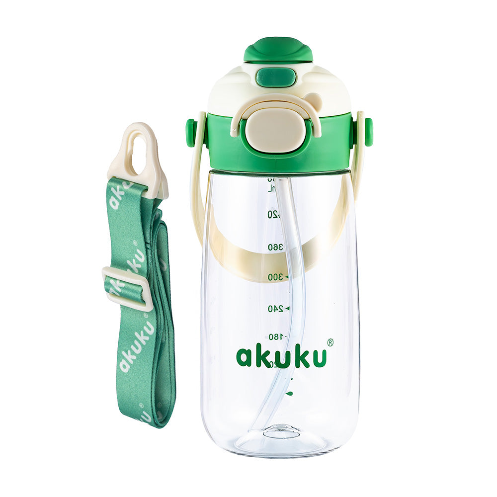 akuku - Παγούρι Tritan Nερού 480 ml Mε Kαλαμάκι