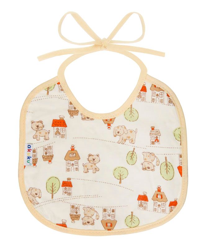 Αδιάβροχη Μεσαία Βαμβακερή Σαλιάρα με Δέσιμο