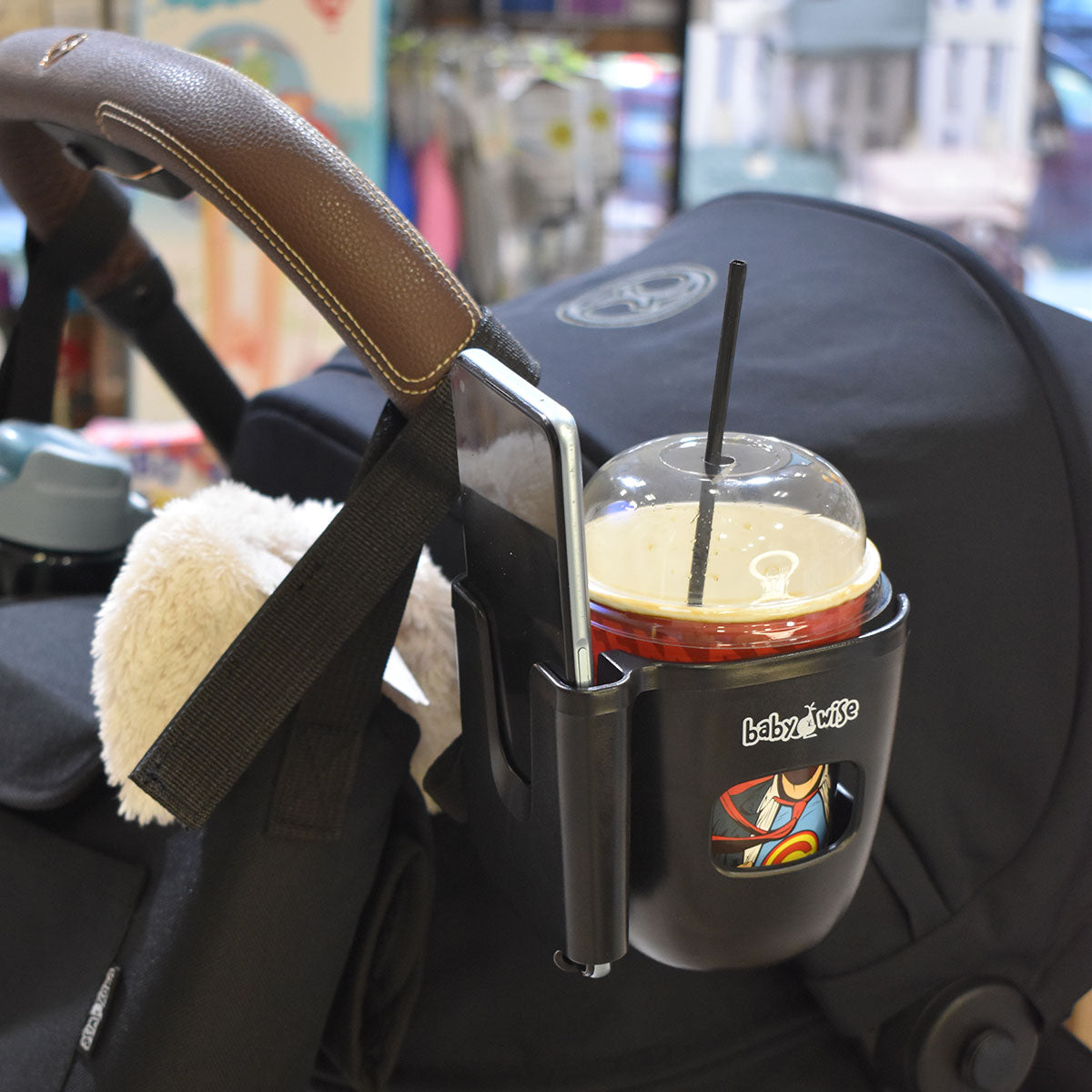 Ποτηροθήκη Καροτσιού με Θήκη Κινητού 2 σε 1