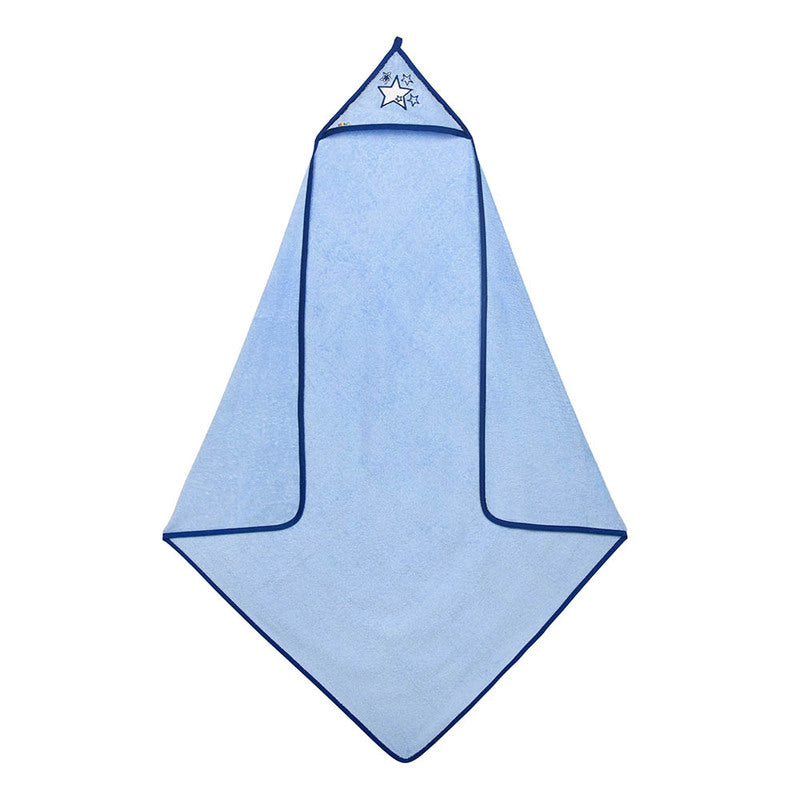 Βρεφική Πετσέτα με Κουκούλα Μπλε Αστέρια