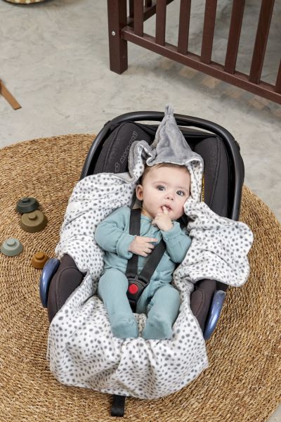 Meyco Fleece Wrap Για Το Κάθισμα Αυτοκινήτου Cheetah Grey