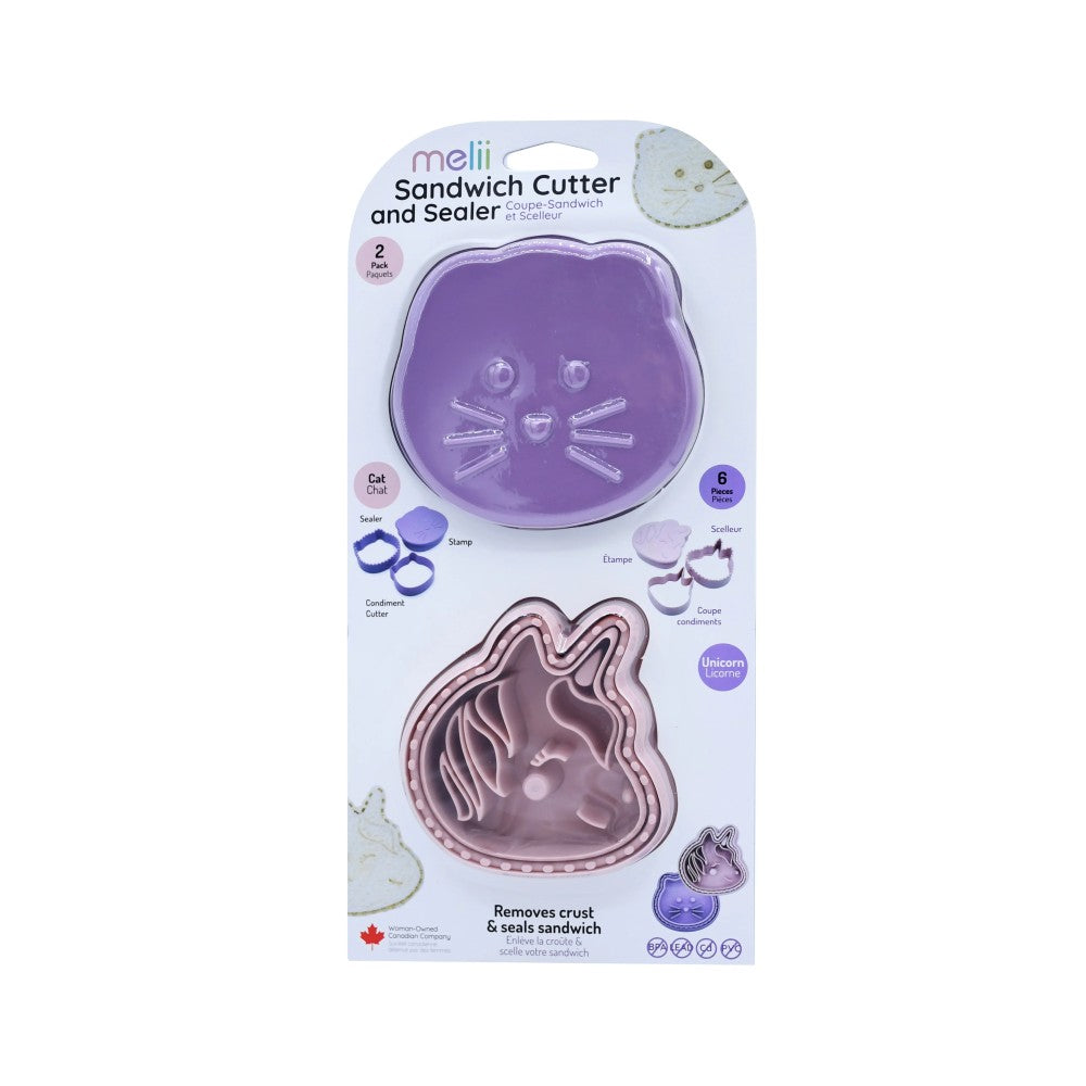 Melii - Sandwich Cutters Unicorn/Cat 6 τεμ