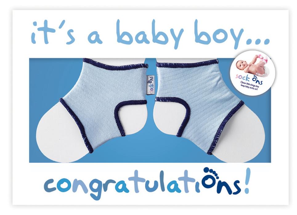 Sock Ons - Congratulations Card