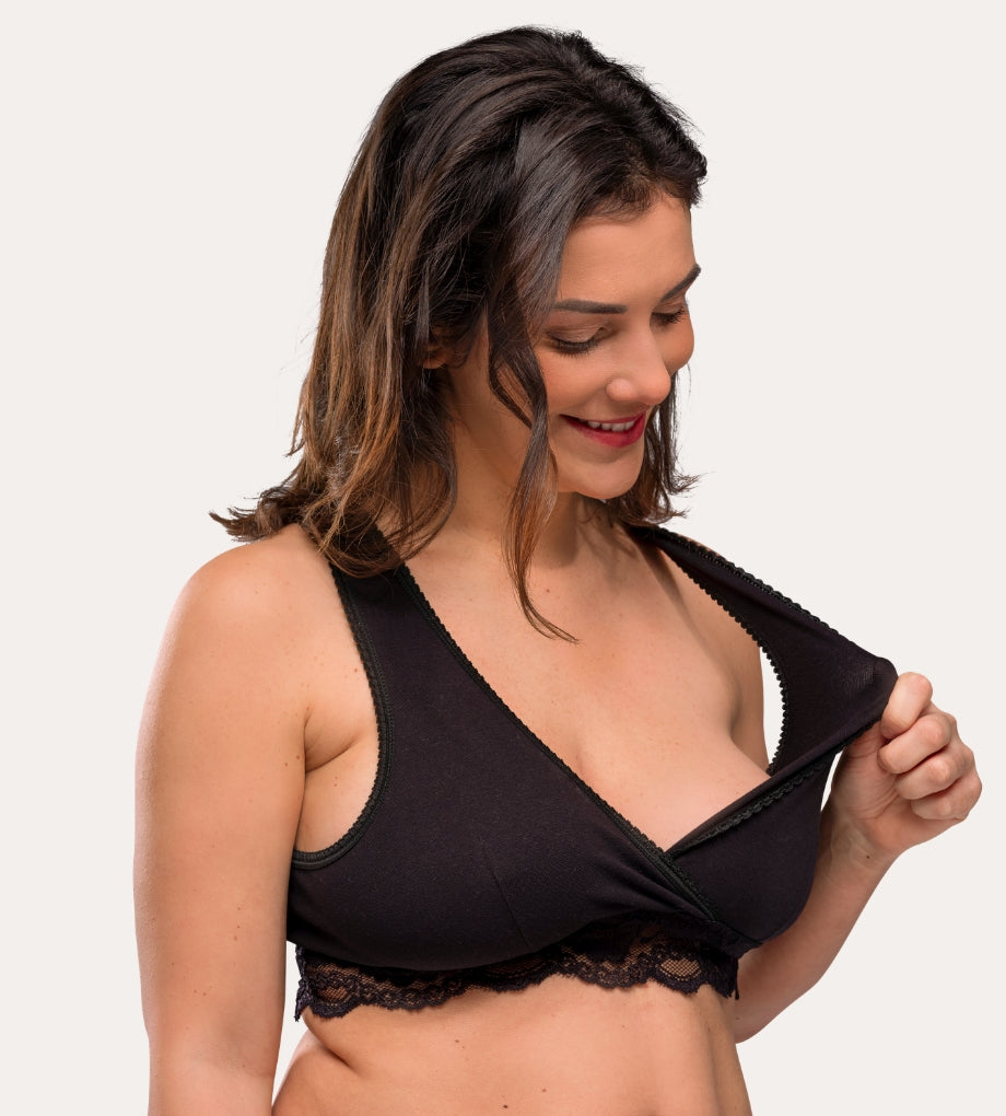 Carriwell Organic Δαντελένιο Σουτιέν Θηλασμού Κρουαζέ