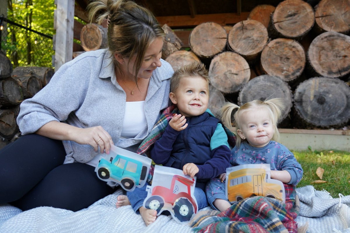 Melii - 6 Επαναχρησιμοποιούμενα Τσαντάκια για σνακ Truck/Bus/Tractor