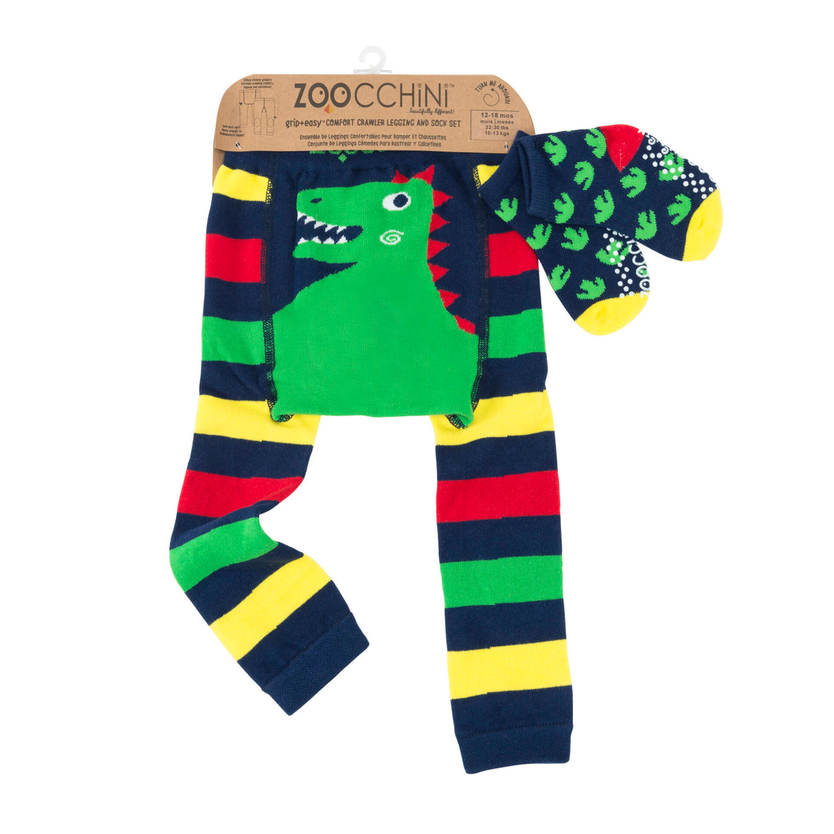 Grip+Easy Crawler Pants & Socks Set - Devin the Dinosaur