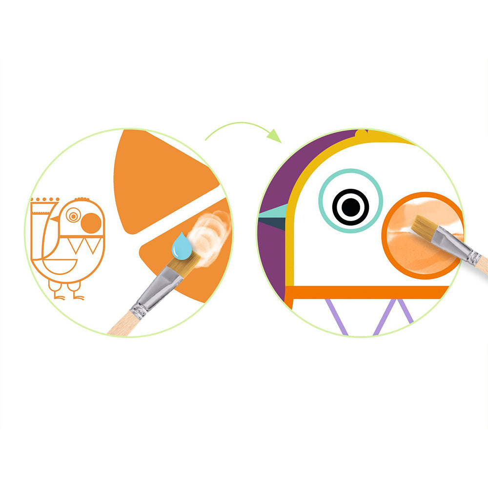 Djeco Ζωγρ. Με Νερομπογιές Χαριτωμένα Ζωάκια