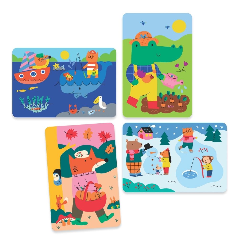 Djeco Ζωγρ. Μαρκαδόρο Νερό 4 Εποχές