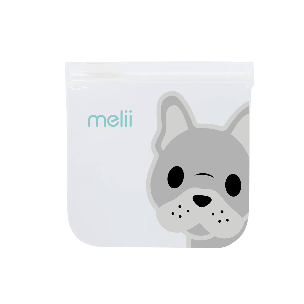 Melii - Επαναχρησιμοποιούμενα Τσαντάκια για σνακ 2 Bulldog + 2 Shark