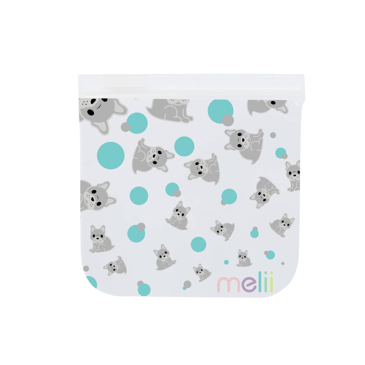 Melii - Επαναχρησιμοποιούμενα Τσαντάκια για σνακ 2 Bulldog + 2 Shark