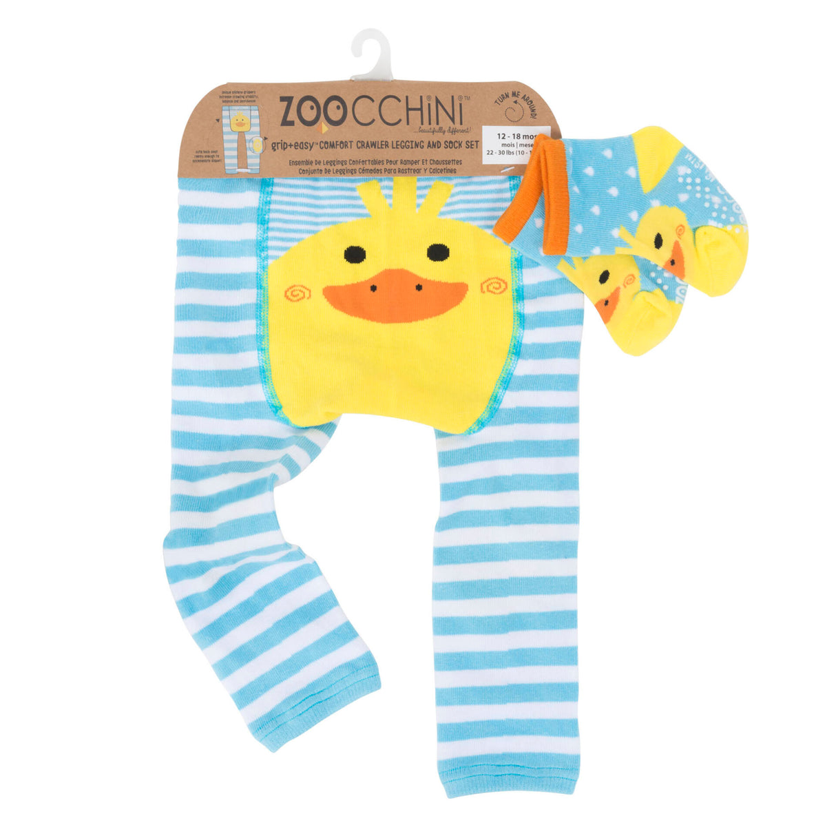 Grip+Easy Crawler Pants & Socks Set Puddles the Duck