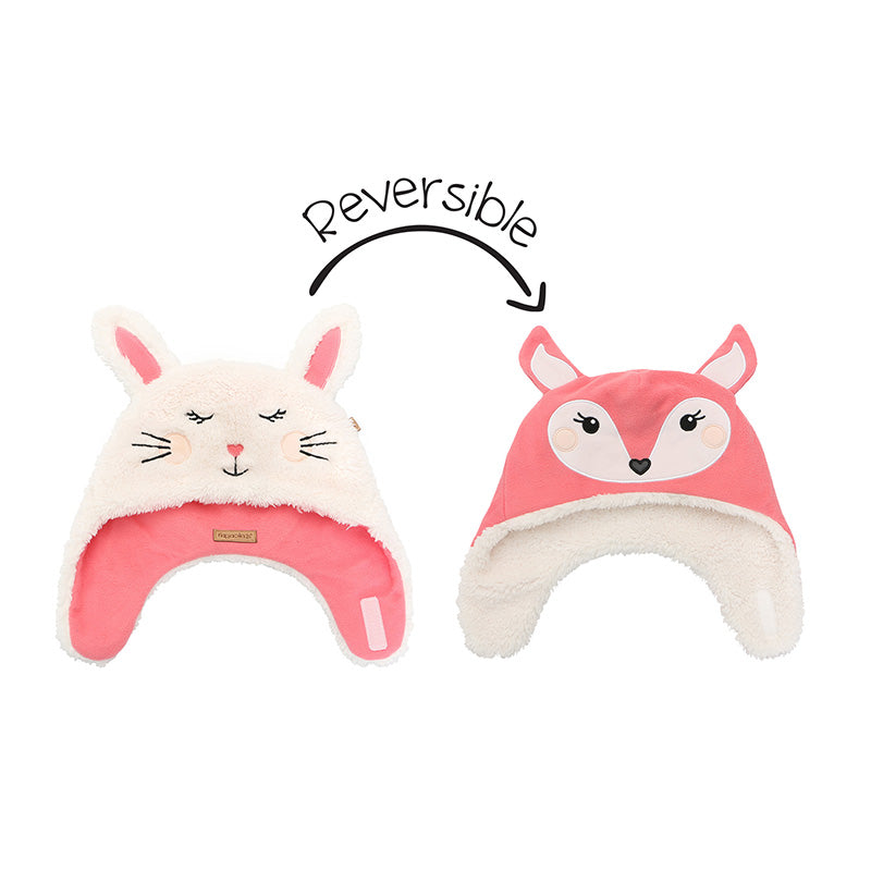 FlapJackKids Σκουφί 2-4 διπλής όψης Bunny/Deer