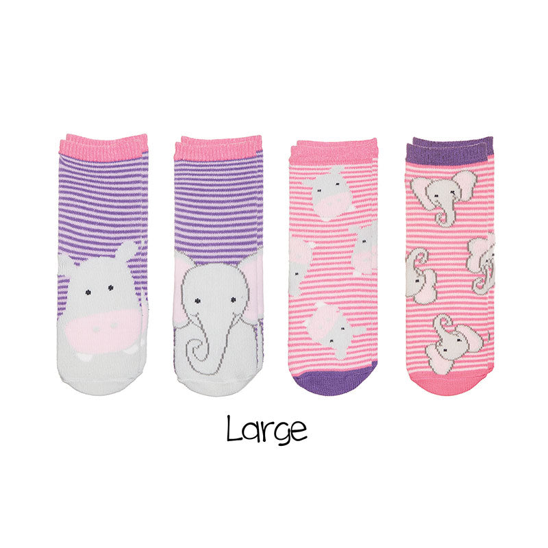 FlapJackKids Mix and Match Socks - Hippo/Elephant
