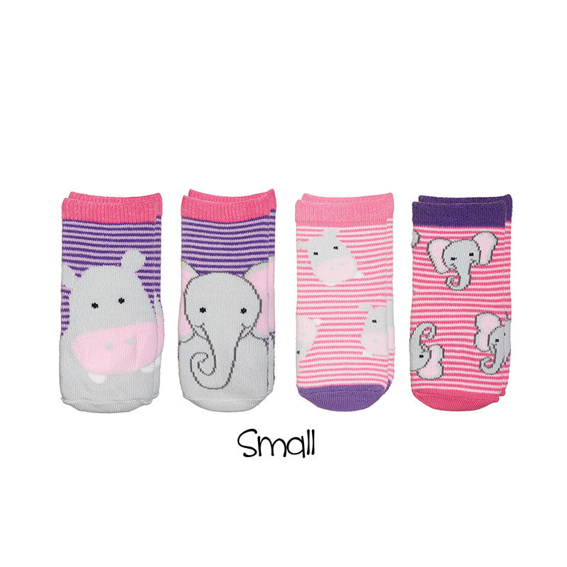 FlapJackKids Mix and Match Socks - Hippo/Elephant
