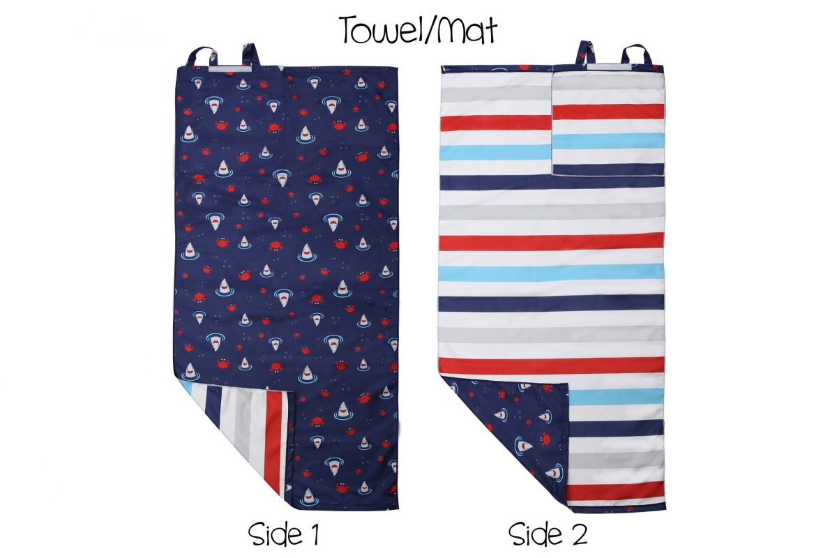 Πετσέτα Παραλίας Backpack – Shark/Crab