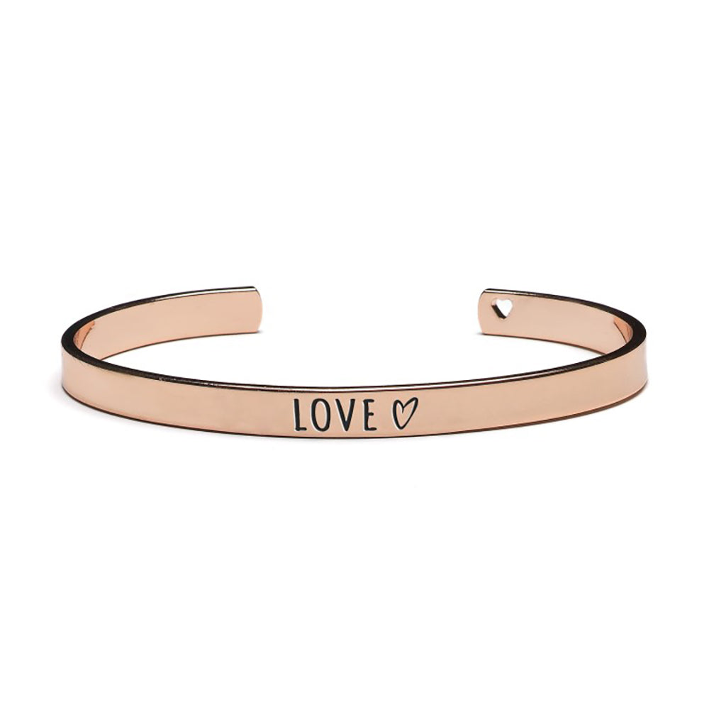 Proud Mama Βραχιόλι Χειροπέδα LOVE ROSE GOLD