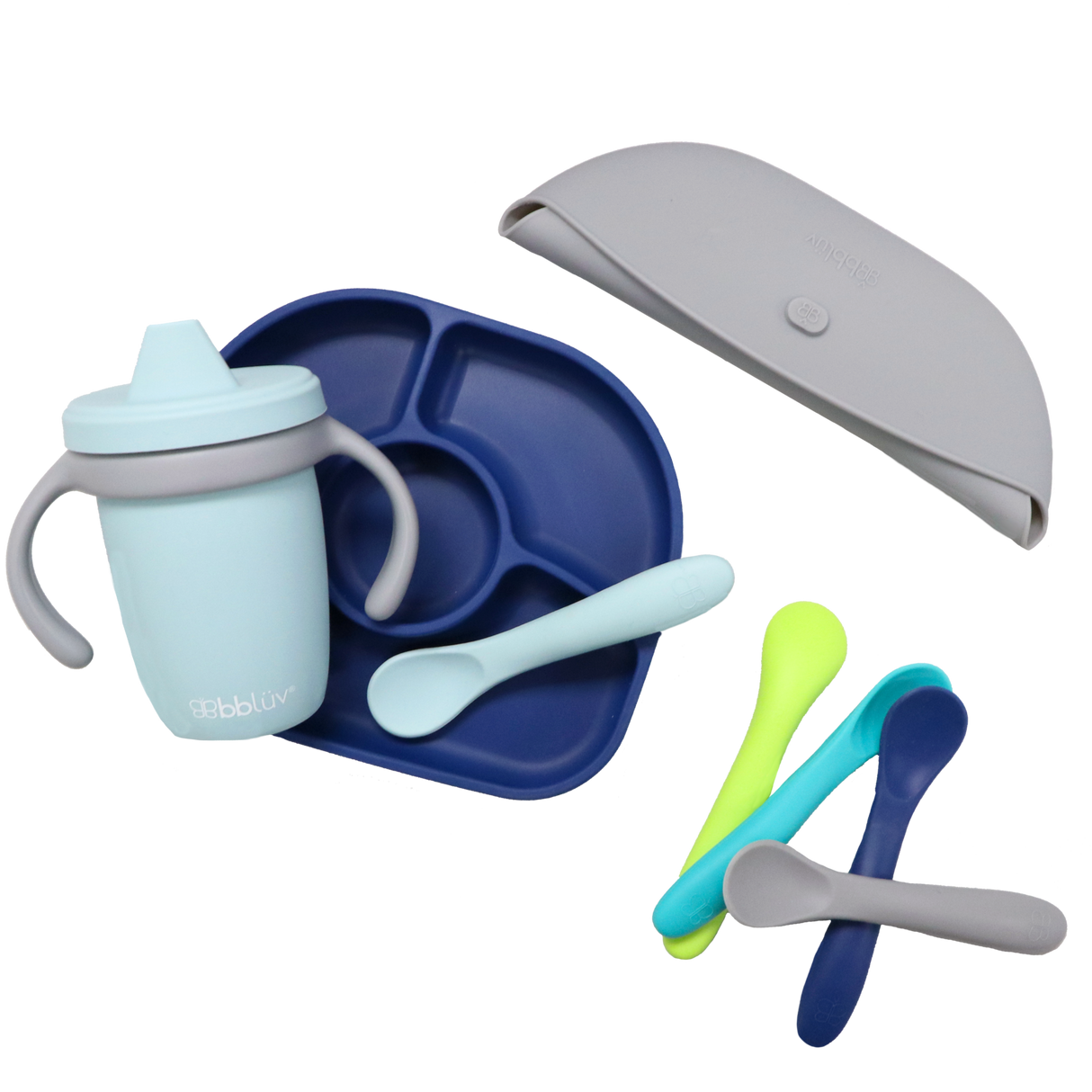 Bbluv Set - Σετ Φαγητού Σιλικόνης - Navy