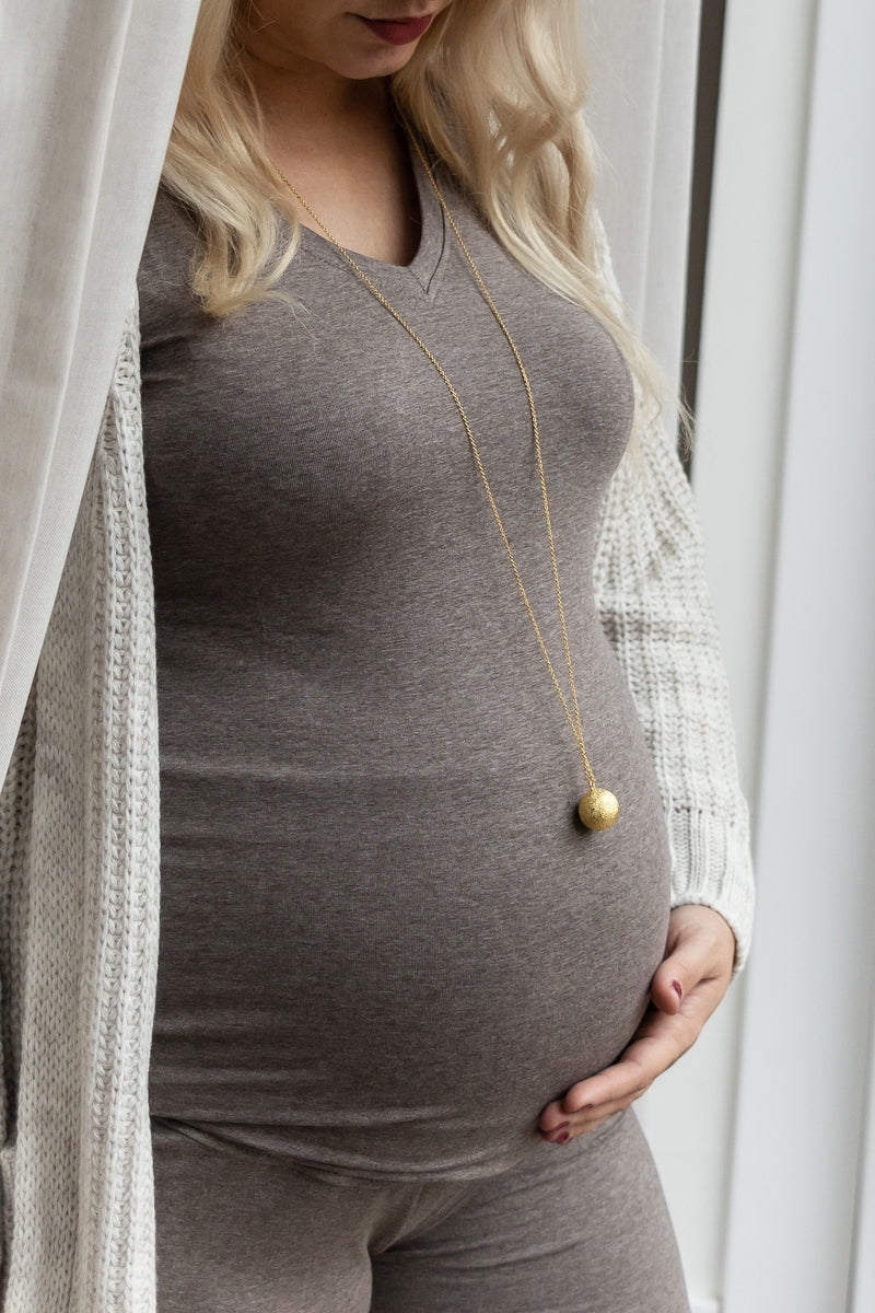 ProudMama Bola Olivia Rose Gold Chain Ροζ Χαλαζίας