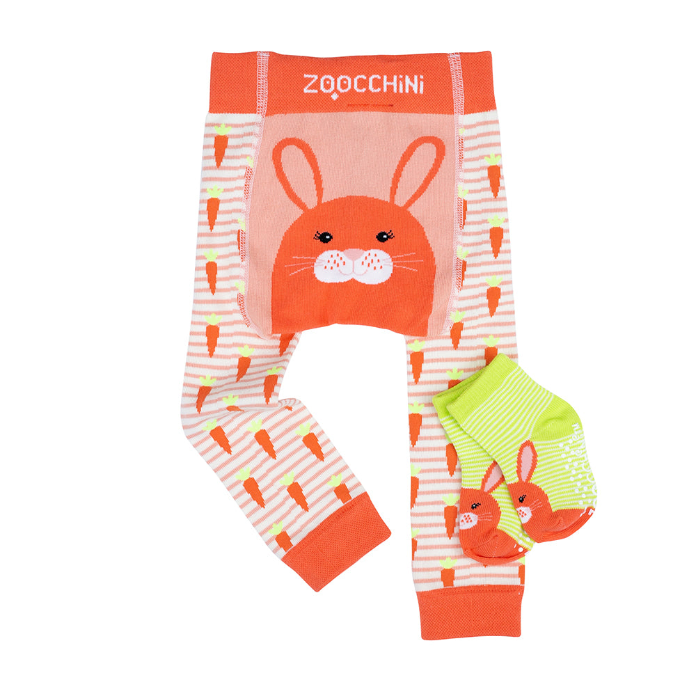 Grip+Easy Crawler Pants & Socks Set - Bunny