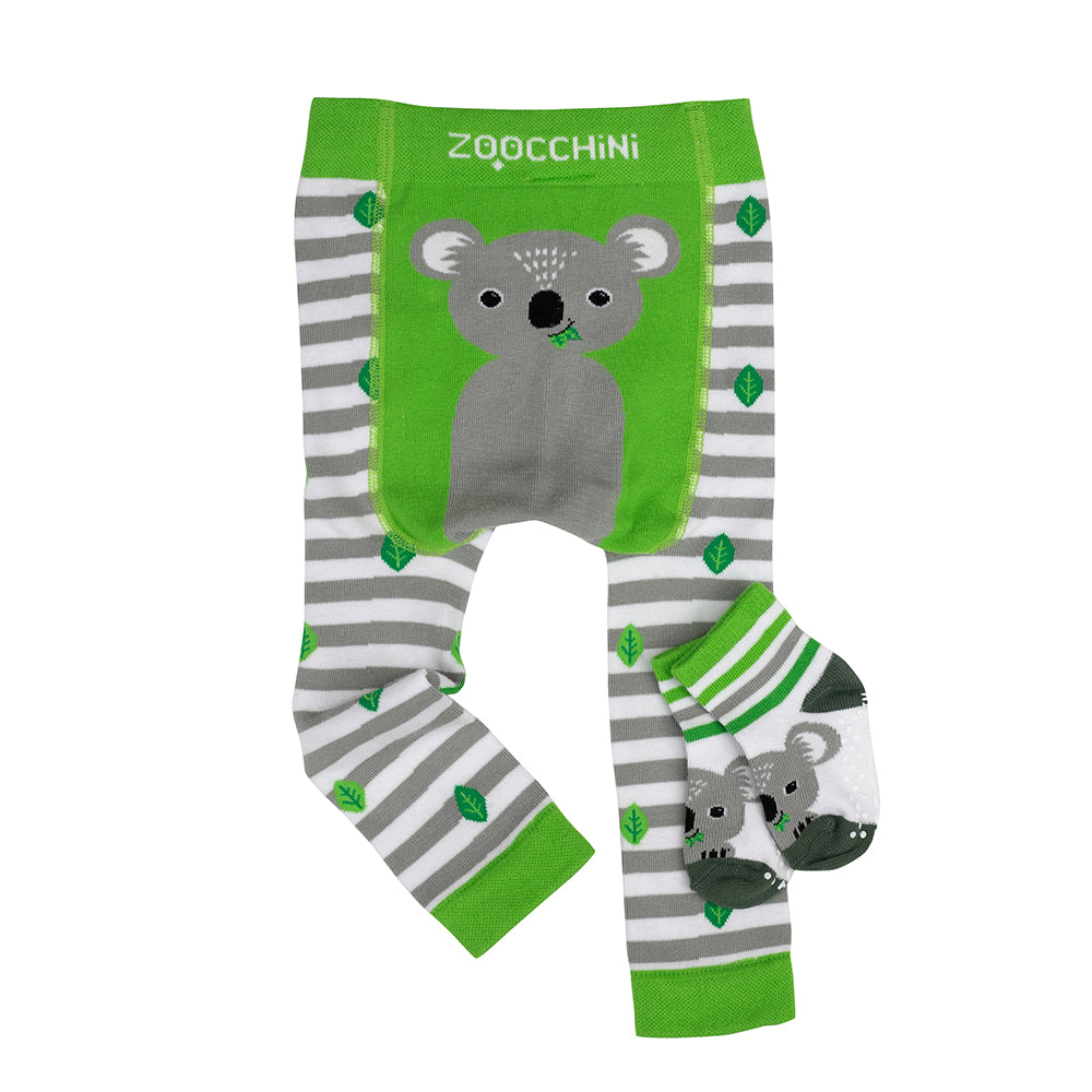 Grip+Easy Crawler Pants & Socks Set - Koala