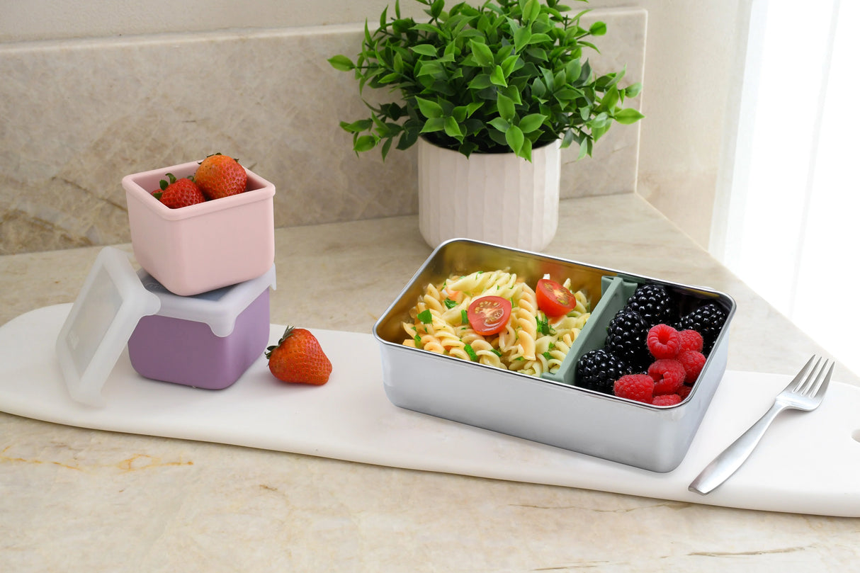 Melii - Stainless Steel Bento 2 θέσεων 740ml Μπλε