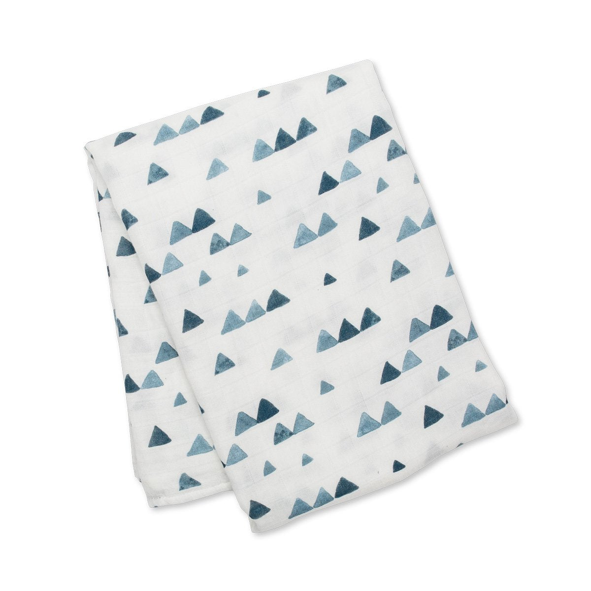 Lulujo Μουσελίνα Bamboo – Navy Triangles Swaddling Blanket