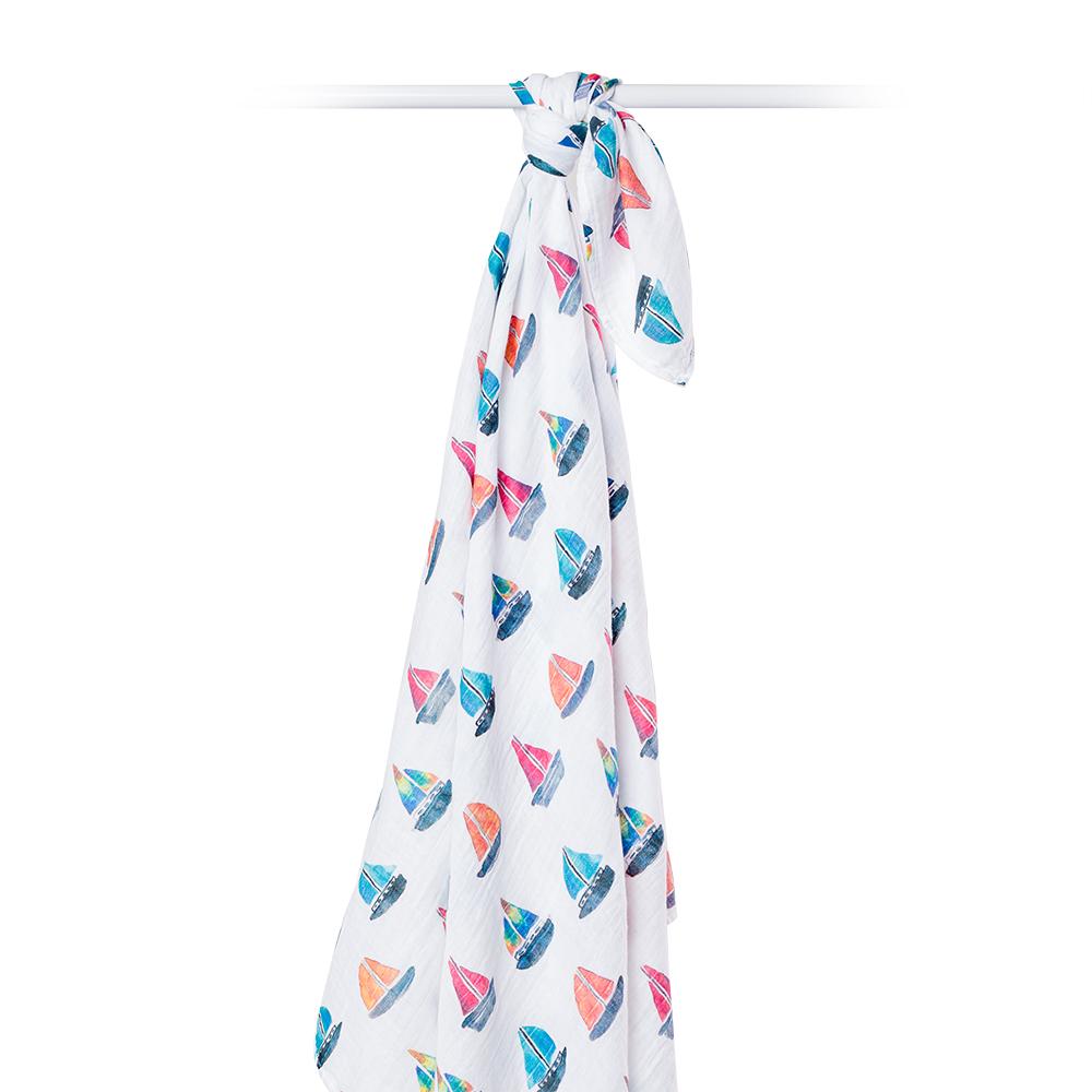 Lulujo Μουσελίνα – Sailboats Swaddling Blanket