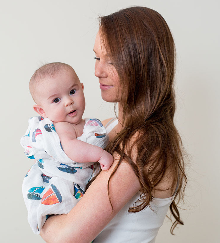 Lulujo Μουσελίνα – Sailboats Swaddling Blanket