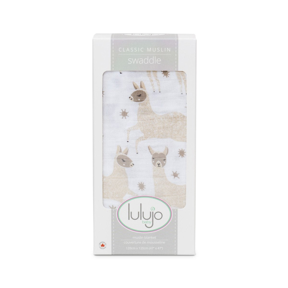Lulujo Μουσελίνα – Modern Llama Swaddling Blanket