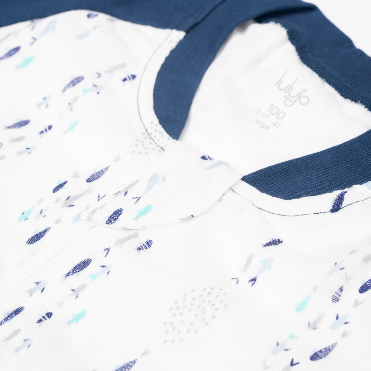 70% Bamboo 30% Cotton Sleepsuit - Fish - S , 1 T