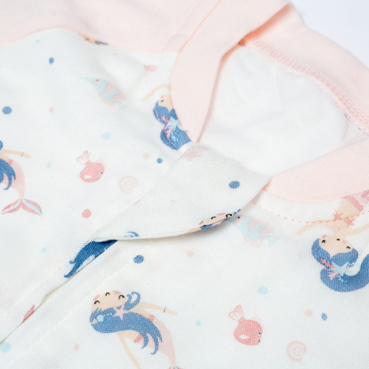 70% Bamboo 30% Cotton Sleepsuit - Mermaid - S, 1 T