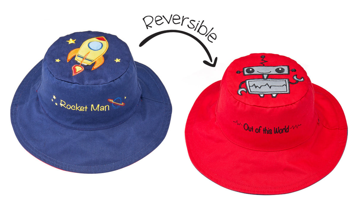 Καπέλο Διπλής Όψης UPF 50+ - Διαστημόπλοιο (Cotton)