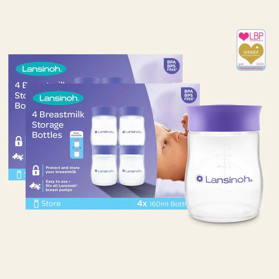 Lansinoh Μπουκαλάκια Αποθήκευσης Μητρικού Γάλακτος (4τμχ.)