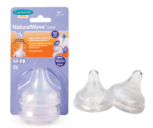Lansinoh Ανταλλακτικές Θηλές για Μπιμπερό Naturalwave Μεσαίας Ροής (2τμχ.)