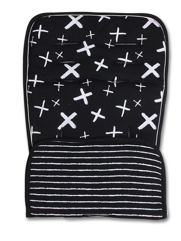 Κάλυμμα με επωμίδες Ασπρόμαυρο "X"