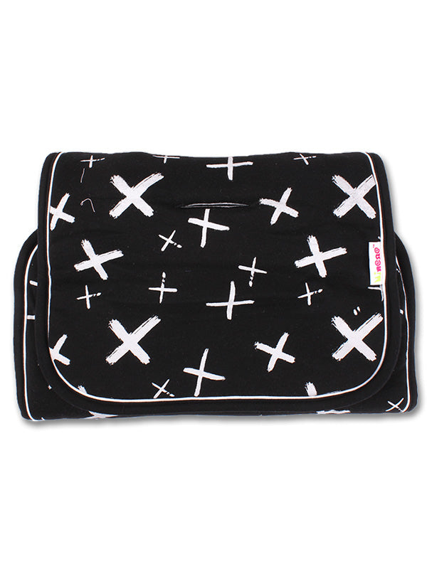 Κάλυμμα με επωμίδες Ασπρόμαυρο "X"