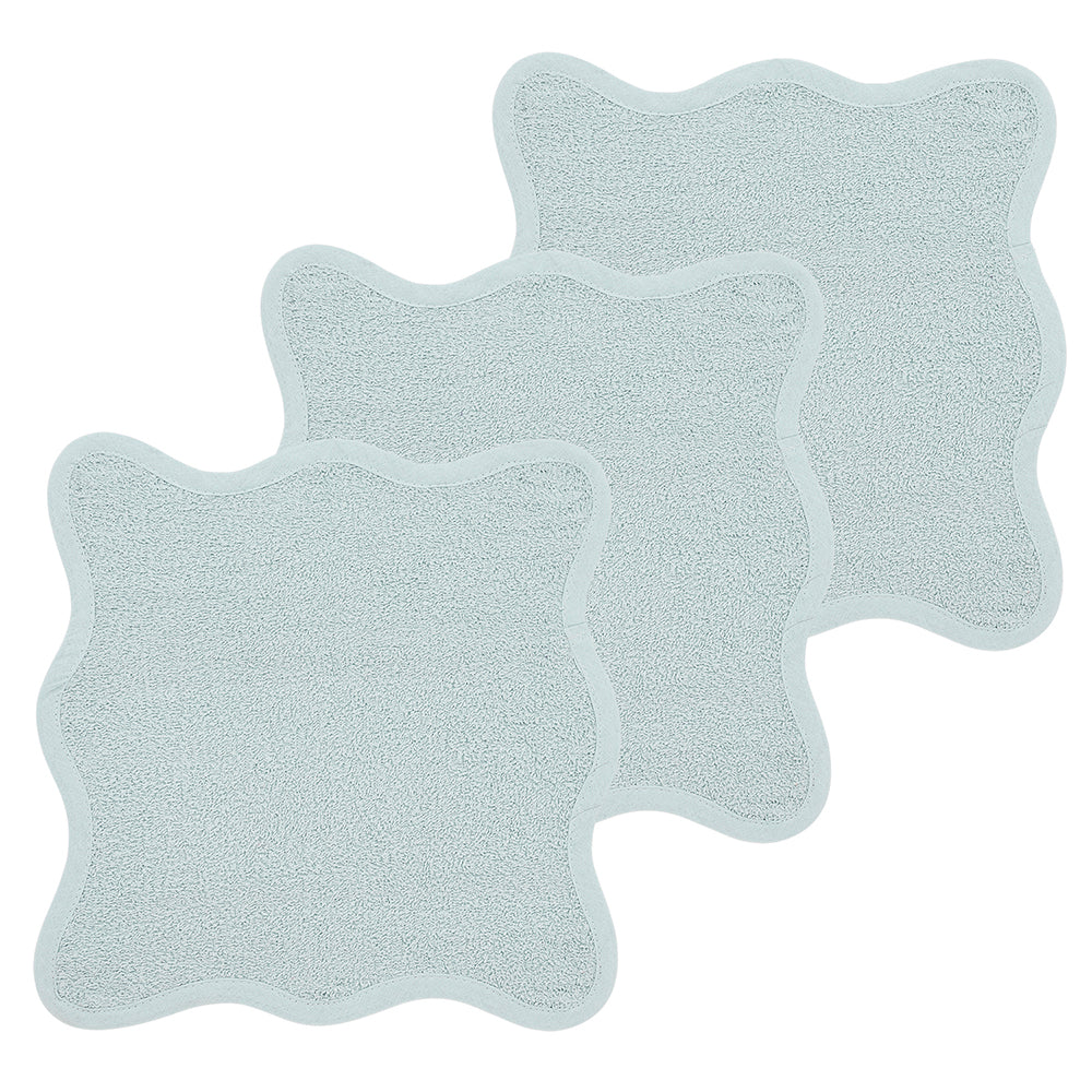 Meyco 3-pack Λαβέτες Wavy - Grey Blue - 30x30cm