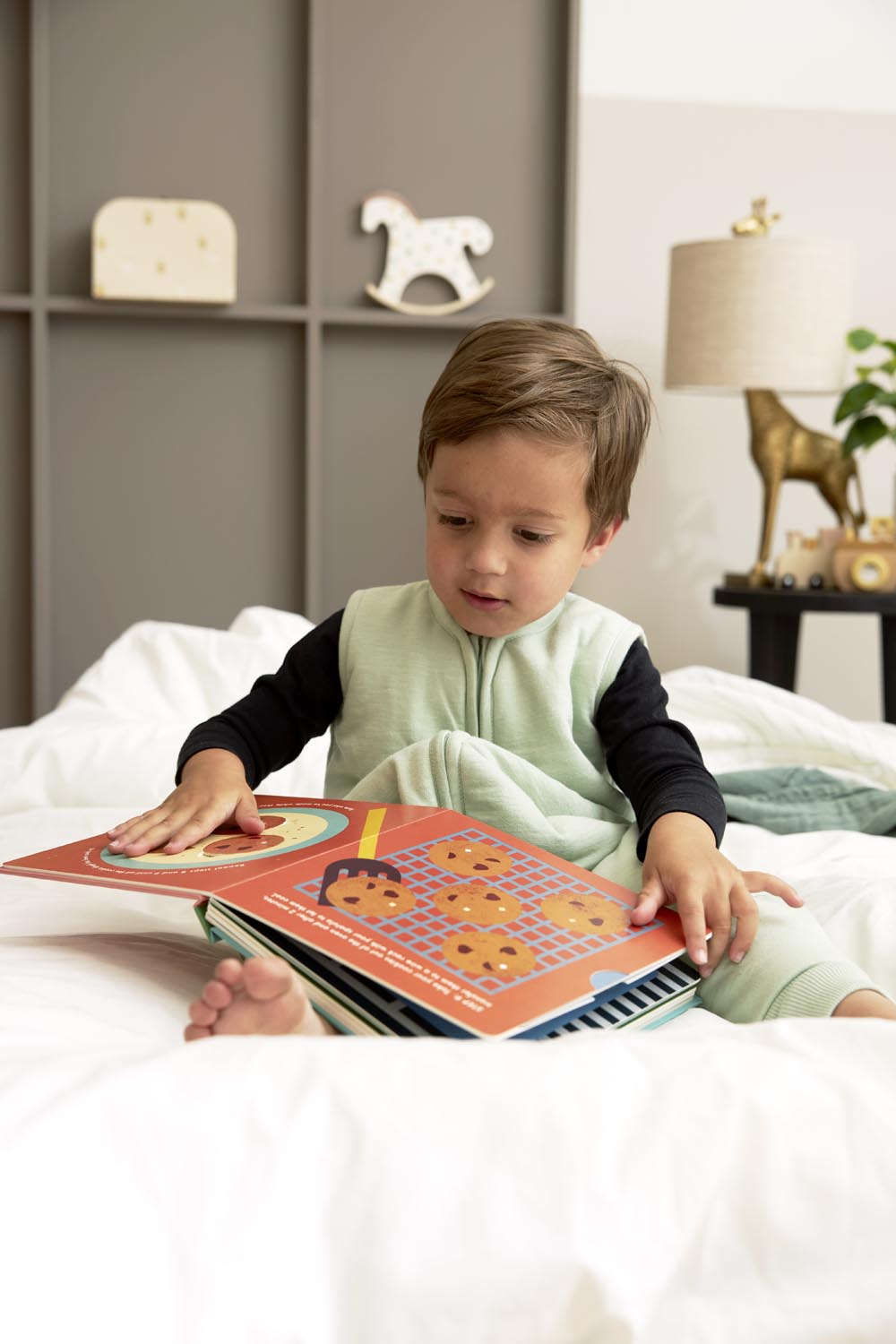 Meyco Υπνόσακος με πόδια Slub - soft green (9 μηνών-5 ετών)