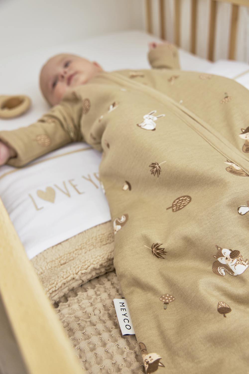 Meyco Baby Animal Υπνόσακος 4 εποχές Beige (6 μηνών - 3 ετών)