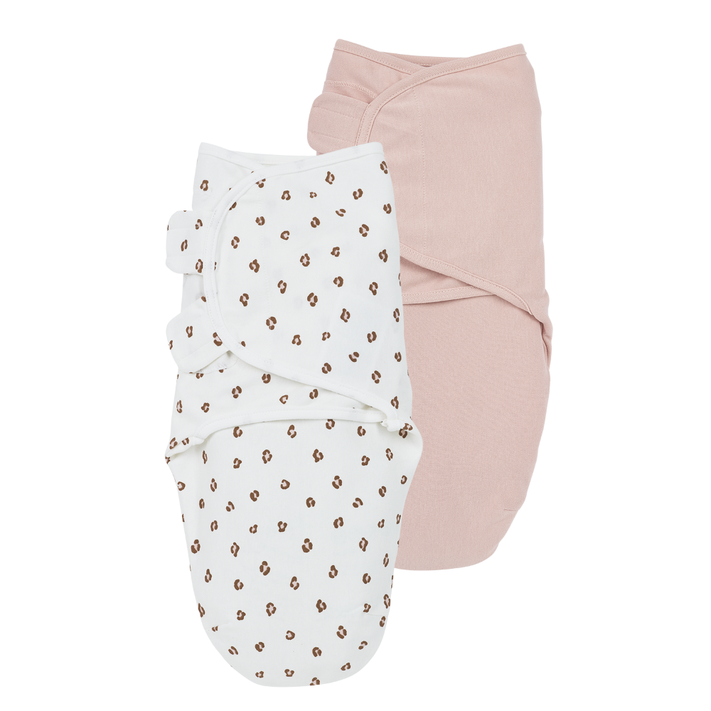 Meyco 2 Pack Swaddle Mini Panther Soft Pink 0-3 μηνών
