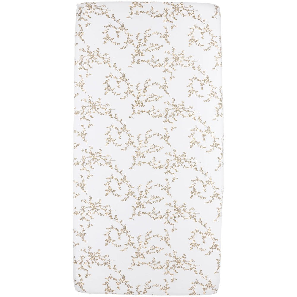 Meyco Σεντόνι με Λάστιχο Jersey Branches Sand 70x140/150cm